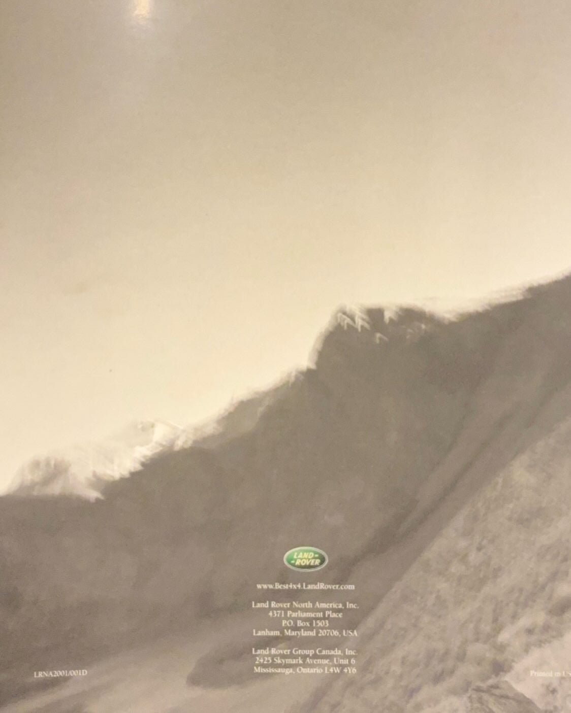2001 Land Rover Discovery Series II Brochure