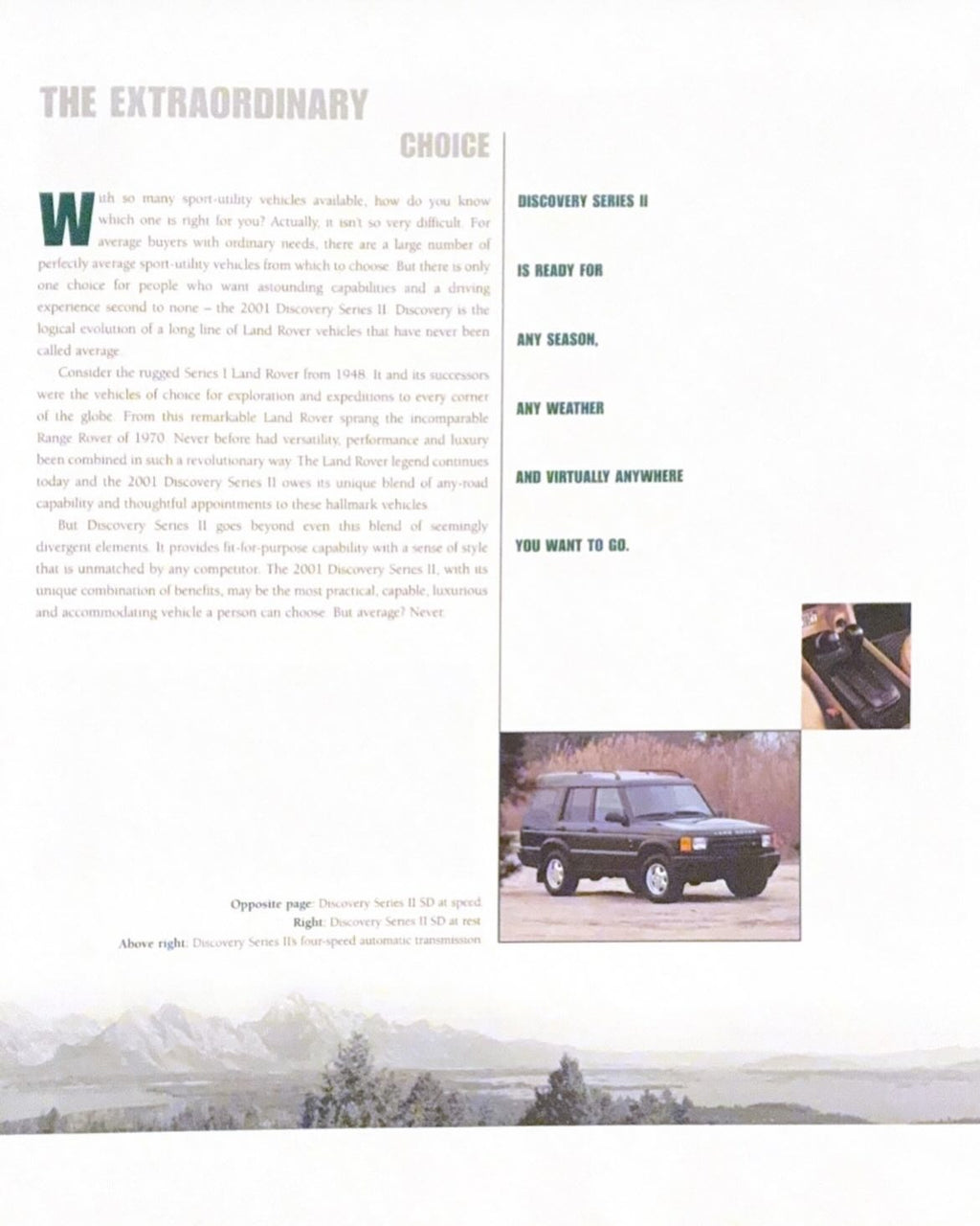 2001 Land Rover Discovery Series II Brochure