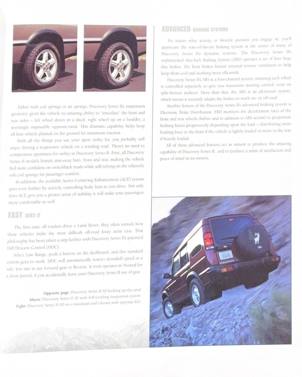2001 Land Rover Discovery Series II Brochure